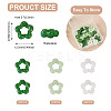 60Pcs 3 Colors Glass Imitation Jade Button Pendants GGLA-TA0002-08-4