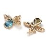 Glass with Golden Brass Pendants GLAA-G111-06G-2