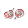Cherry Quartz Glass Pendants G-G900-01P-17-3