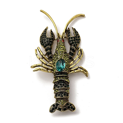 Alloy Rhinestone Brooch LS-JEWB-K027-04B-AG-1
