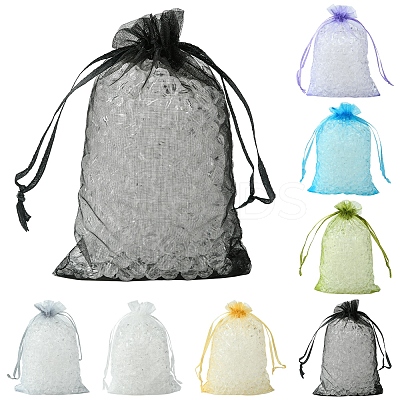 50Pcs Organza Bags Jewellery Storage Pouches Wedding Favour Party Mesh Drawstring Gift OP-FS0001-05D-1