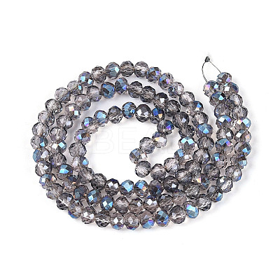 Electroplate Transparent Glass Beads Strands EGLA-N054-T4mm-A01-1