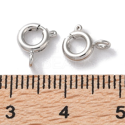 Rack Plating Brass Spring Ring Clasps KK-F090-22P-1