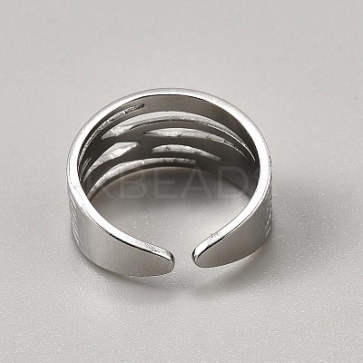 304 Stainless Steel Adjustable Cuff Rings for Women RJEW-WH0002-41E-P-1
