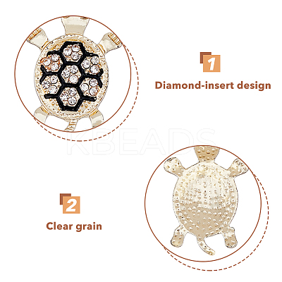 20Pcs 2 Colors Zinc Alloy Rhinestone Pendant RB-HY0001-03-1
