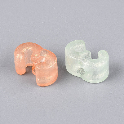 Luminous Frosted Transparent Acrylic Beads TACR-T029-21D-1