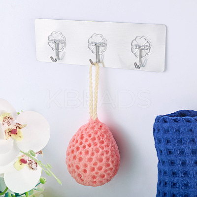 Self-adhesive Acrylic Wall Hook Hangers AJEW-TADJ0001-09A-01-1