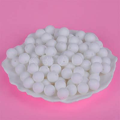 Round Silicone Focal Beads SI-JX0046A-29-1