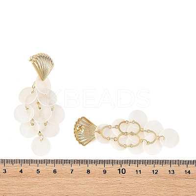 201/304 Stainless Steel & Capiz Shell Stud Earrings EJEW-JE07497-1