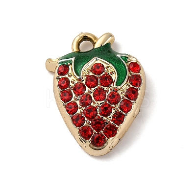 Strawberry Alloy Pendants LS-PALLOY-S051-04G-1