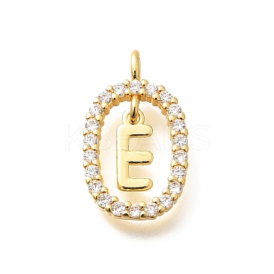 Brass Micro Pave Cubic Zirconia Pendants ZIRC-P123-01G-E01-1