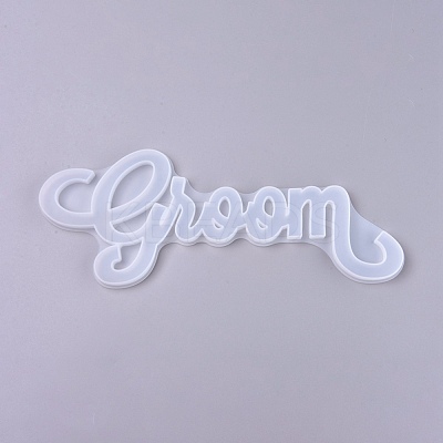 Wedding DIY Word Groom Silicone Molds X-DIY-K017-08-1