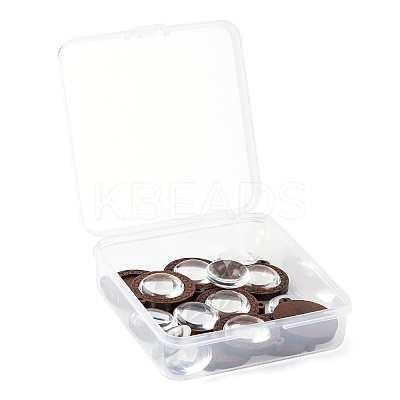 DIY Flat Round Pendant Making Kit DIY-LS0003-90-1