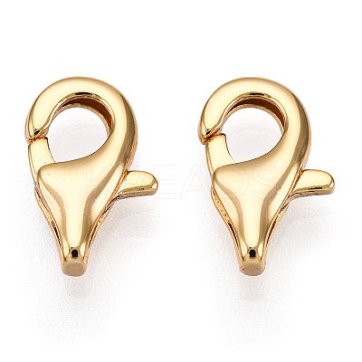 Brass Lobster Claw Clasps X-KK-N254-08G-1