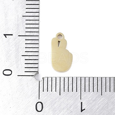 304 Stainless Steel Charms STAS-L022-407G-1