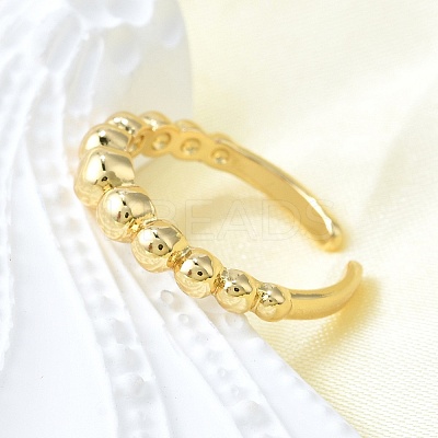 Brass Open Cuff Rings for Women RJEW-F179-04G-1