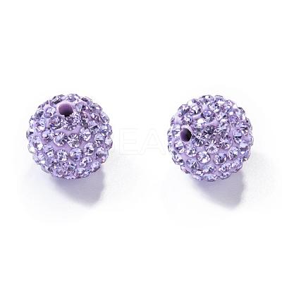 Polymer Clay Rhinestone Beads RB-H258-HD8mm-371-1