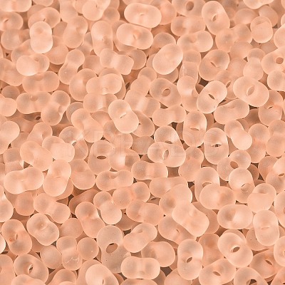 FGB Frosted Transparent Glass Seed Beads SEED-N013-06A-03-1