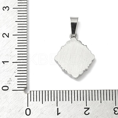304 Stainless Steel Pave Natural Shell Flower Pendants X-STAS-C103-12P-1