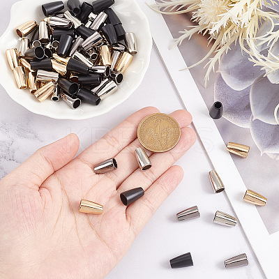 80Pcs 4 Colors Alloy Cord Ends FIND-PH0017-89-1