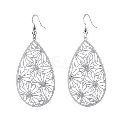 Hollow Brass Dangle Earrings for Women WG72A0C-01-1