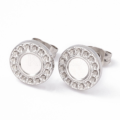 Non-Tarnish 304 Stainless Steel Stud Earring Findings LS-EJEW-G338-01P-1