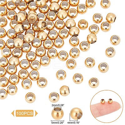 100Pcs Ion Plating(IP) 202 Stainless Steel Rondelle Spacer Beads STAS-UN0030-76-1