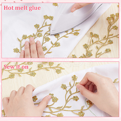 Plum Blossom Shape Appliques PATC-WH0007-11C-1