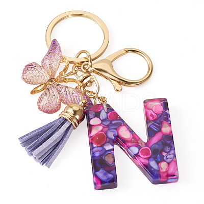 Resin Butterfly Pendant Keychains KEYC-TAC0034-03N-1