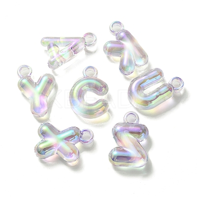 UV Plating Rainbow Iridescent Acrylic Pendants OACR-K003-007D-1