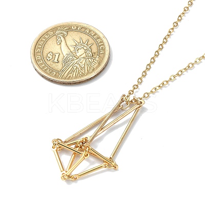 2Pcs 2 Style Brass Macrame Pouch Empty Stone Holder for Pendant Necklaces Making NJEW-JN04566-1