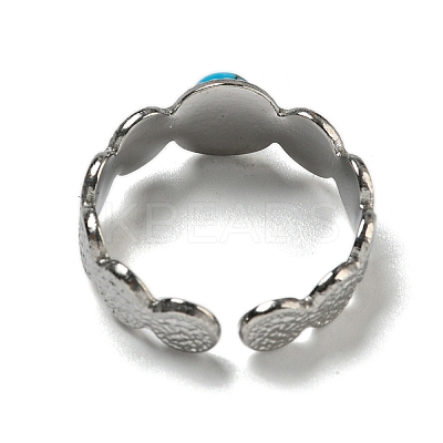 304 Stainless Steel Open Cuff Rings STAS-Z060-15P-1