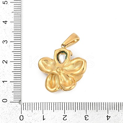 304 Stainless Steel Rhinestone Pendants LS-STAS-K291-06G-03-1