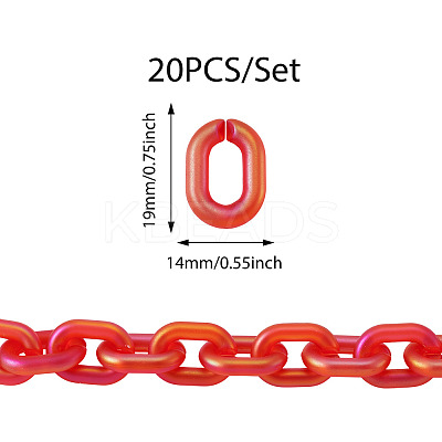 20Pcs Transparent Acrylic Quick Link Connectors OACR-TADJ0001-03C-1