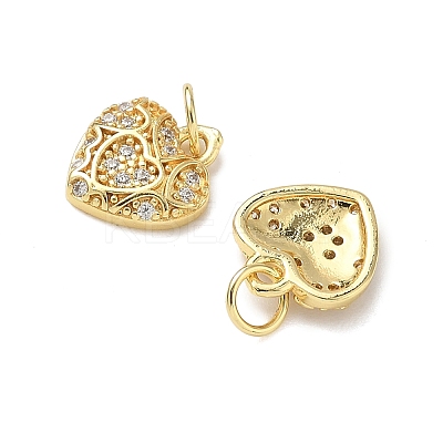 Brass Micro Pave Cubic Zirconia Pendants KK-I379-15G-02-1
