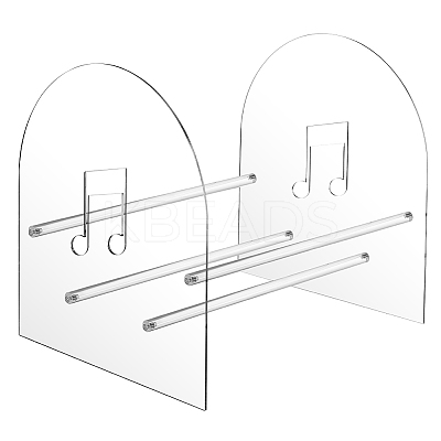 Arch Shaped Acrylic Vinyl Record Storage Holder Rack ODIS-WH0070-02-1