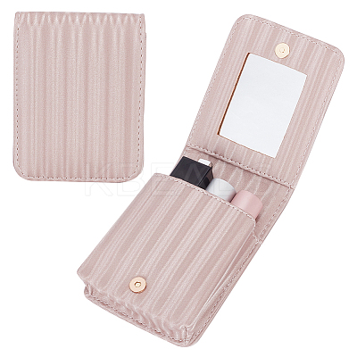 PU Leather Lipstick Case with Mirror CON-WH0088-51A-1
