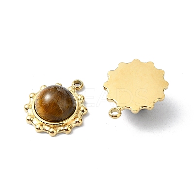 Natural Tiger Eye Charms STAS-L080-009G-09-1