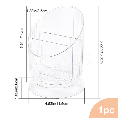 Transparent Plastic Makeup Brush Storage Organizer AJEW-WH0332-33C-1