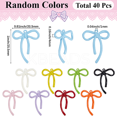 40Pcs Spray Paint Alloy Pendants FIND-SC0014-02-1