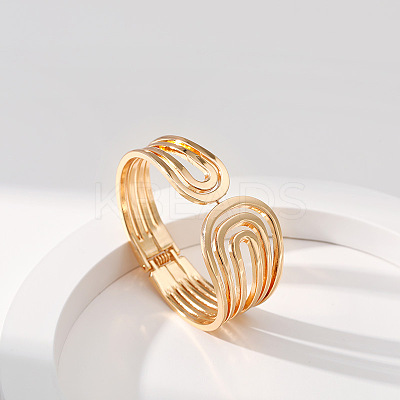 Hollow Out 304 Stainless Steel Hinged Bangles for Women FS-WG4A512-01-1