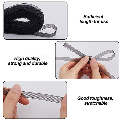 Polyester Hard Horsehair Braid Boning SENE-WH0003-30B-1