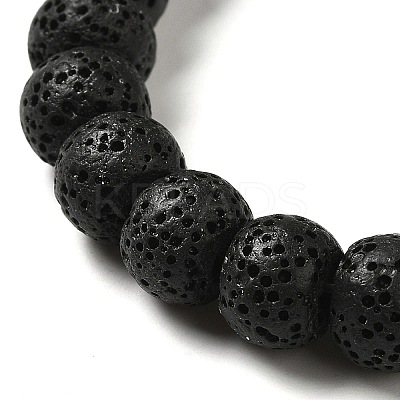 Natural Lava Rock Dyed Beads Strands G-Z036-A01-18-1