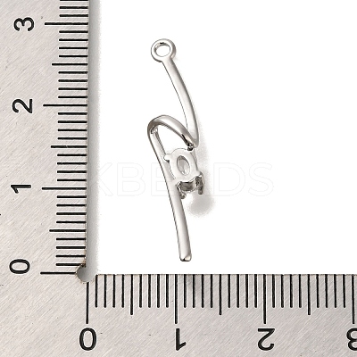 Brass Micro Pave Clear Cubic Zirconia Pendants KK-M301-12P-1