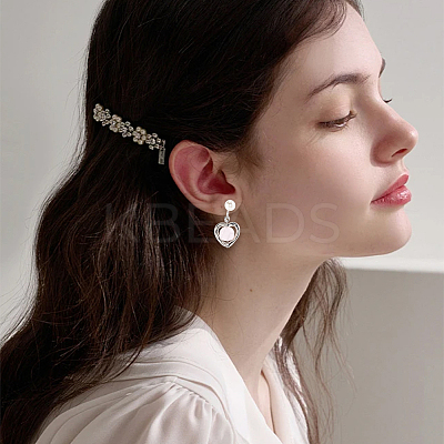 24Pcs 4 Styles 304 Stainless Steel Clip-on Earring Findings with Imitation Pearl Plastic Beaded STAS-SC0010-46B-1