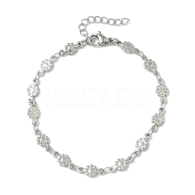 304 Stainless Steel Link Bracelets BJEW-Z132-02P-1