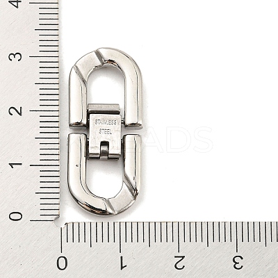 Non-Tarnish 304 Stainless Steel Fold Over Clasps STAS-D026-01B-P-1