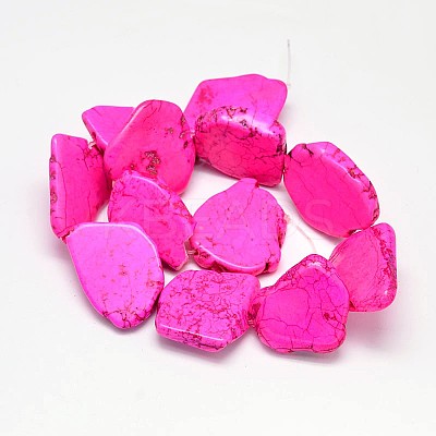 Dyed Natural Magnesite Bead Strands G-M156-14-1