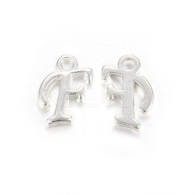Silver Color Plated Alloy Letter Pendants LS-PALLOY-J718-01S-F-1