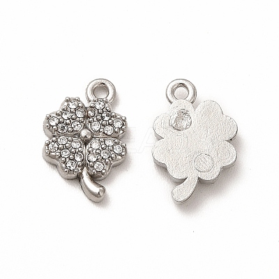 316 Surgical Stainless Steel with Crystal Rhinestone Charms STAS-G305-07P-1